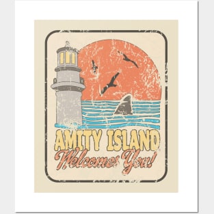 Jaws — Retro Amity Scene (weathered) Posters and Art